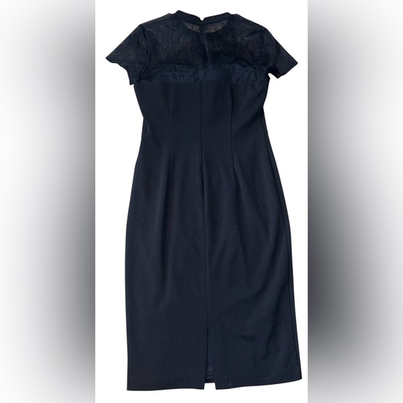 JS Collections Black Dress with Ruffle Detail, and a Sheer top - Picture 4 of 5